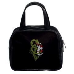 Pepe The Frog Rare Celtic Viking Norse Dragon Pattern Deus Vult Medieval Wojak Crusader Classic Handbag (two Sides) by snek