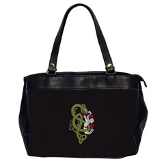 Pepe The Frog Rare Celtic Viking Norse Dragon Pattern Deus Vult Medieval Wojak Crusader Oversize Office Handbag (2 Sides) by snek