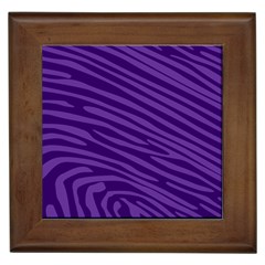 Pattern Texture Purple Framed Tile by Mariart