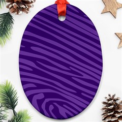 Pattern Texture Purple Oval Ornament (two Sides) by Mariart