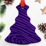 Pattern Texture Purple Christmas Tree Ornament (Two Sides) Front