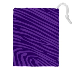 Pattern Texture Purple Drawstring Pouch (4xl) by Mariart