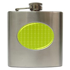 Background Texture Pattern Green Hip Flask (6 Oz) by HermanTelo