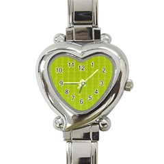 Background Texture Pattern Green Heart Italian Charm Watch