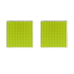 Background Texture Pattern Green Cufflinks (square) by HermanTelo