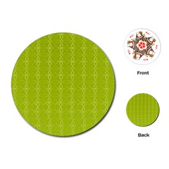 Background Texture Pattern Green Playing Cards Single Design (round) by HermanTelo