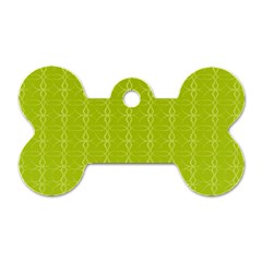 Background Texture Pattern Green Dog Tag Bone (two Sides)