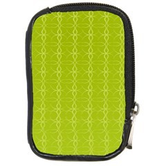 Background Texture Pattern Green Compact Camera Leather Case