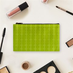 Background Texture Pattern Green Cosmetic Bag (small)