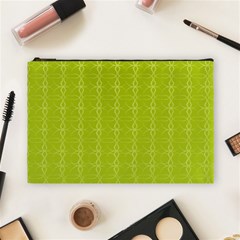 Background Texture Pattern Green Cosmetic Bag (large)