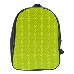 Background Texture Pattern Green School Bag (large)