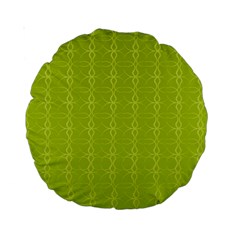 Background Texture Pattern Green Standard 15  Premium Round Cushions