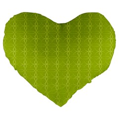 Background Texture Pattern Green Large 19  Premium Flano Heart Shape Cushions