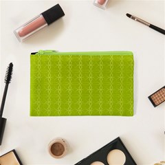 Background Texture Pattern Green Cosmetic Bag (xs)