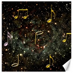 Music Clef Musical Note Background Canvas 16  X 16 