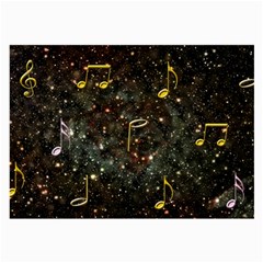 Music Clef Musical Note Background Large Glasses Cloth by HermanTelo