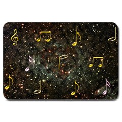 Music Clef Musical Note Background Large Doormat  by HermanTelo