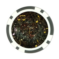 Music Clef Musical Note Background Poker Chip Card Guard by HermanTelo