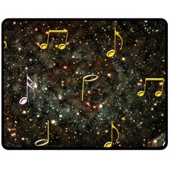 Music Clef Musical Note Background Fleece Blanket (medium)  by HermanTelo