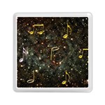 Music Clef Musical Note Background Memory Card Reader (Square) Front