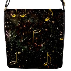 Music Clef Musical Note Background Flap Closure Messenger Bag (s)