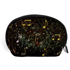 Music Clef Musical Note Background Accessory Pouch (large) by HermanTelo