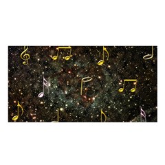 Music Clef Musical Note Background Satin Shawl by HermanTelo