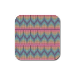 Pattern Background Texture Colorful Rubber Square Coaster (4 Pack)  by HermanTelo