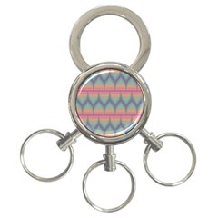 Pattern Background Texture Colorful 3-Ring Key Chain