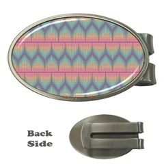 Pattern Background Texture Colorful Money Clips (Oval) 