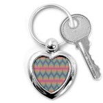 Pattern Background Texture Colorful Key Chain (Heart) Front