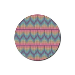 Pattern Background Texture Colorful Rubber Coaster (Round) 