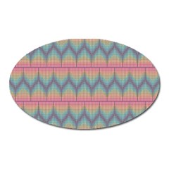 Pattern Background Texture Colorful Oval Magnet