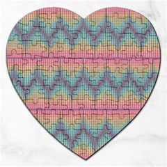 Pattern Background Texture Colorful Jigsaw Puzzle (Heart)