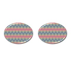 Pattern Background Texture Colorful Cufflinks (Oval)