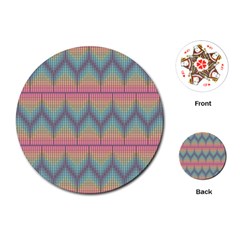 Pattern Background Texture Colorful Playing Cards Single Design (round)