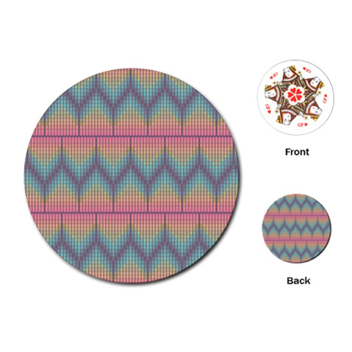 Pattern Background Texture Colorful Playing Cards Single Design (Round)