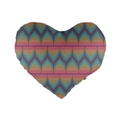 Pattern Background Texture Colorful Standard 16  Premium Heart Shape Cushions