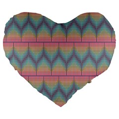 Pattern Background Texture Colorful Large 19  Premium Heart Shape Cushions