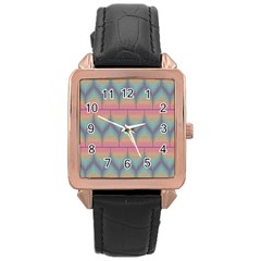 Pattern Background Texture Colorful Rose Gold Leather Watch 