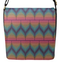 Pattern Background Texture Colorful Flap Closure Messenger Bag (S)