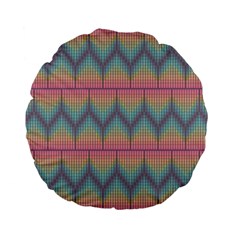 Pattern Background Texture Colorful Standard 15  Premium Flano Round Cushions