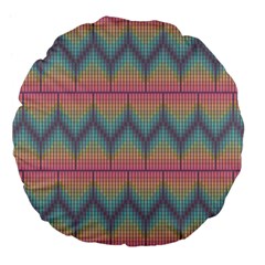 Pattern Background Texture Colorful Large 18  Premium Flano Round Cushions