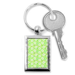 Zephyranthes Candida White Flowers Key Chain (rectangle) by HermanTelo