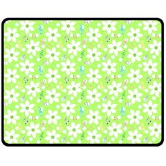 Zephyranthes Candida White Flowers Double Sided Fleece Blanket (medium) 