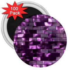 Background Wall Light Glow 3  Magnets (100 Pack) by HermanTelo