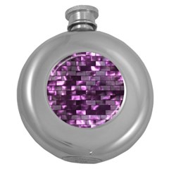 Background Wall Light Glow Round Hip Flask (5 Oz) by HermanTelo