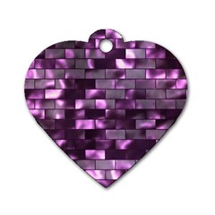 Background Wall Light Glow Dog Tag Heart (one Side) by HermanTelo