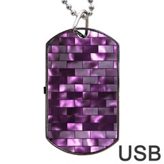 Background Wall Light Glow Dog Tag Usb Flash (one Side) by HermanTelo