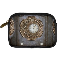 Elegant Steampunk Design Digital Camera Leather Case by FantasyWorld7